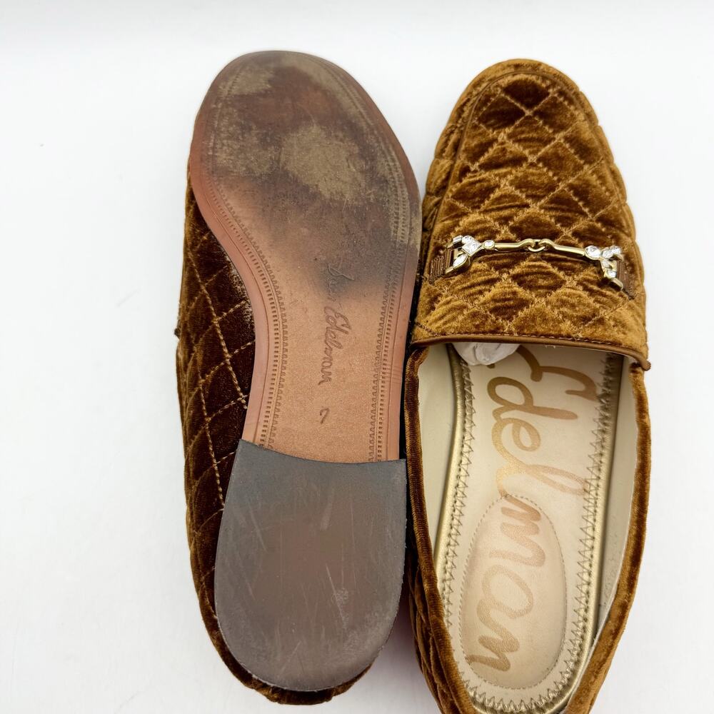 Sam Edelman Womens Loraine Regal Loafers Size 7 M EU 37 Camel Brown Cotton - Picture 12 of 12